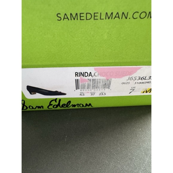 Sam Edelman Women's Rinda Pointed Toe Ballet Heel Chocolate Suede Size 7 Bow - Picture 10 of 12